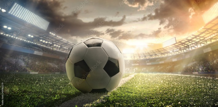 Picture of Sport Soccer ball on stadium Football poster